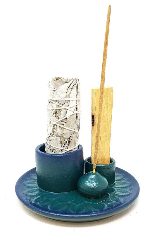 Ceramic Burner for bundles, palo santo, or stick incense