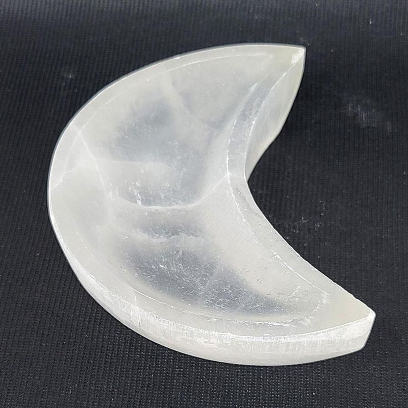 Selenite Half Moon bowl