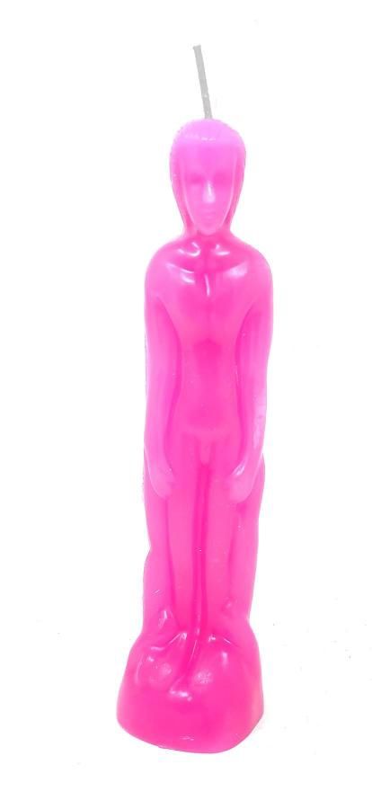 Male Figure Candle - Pink