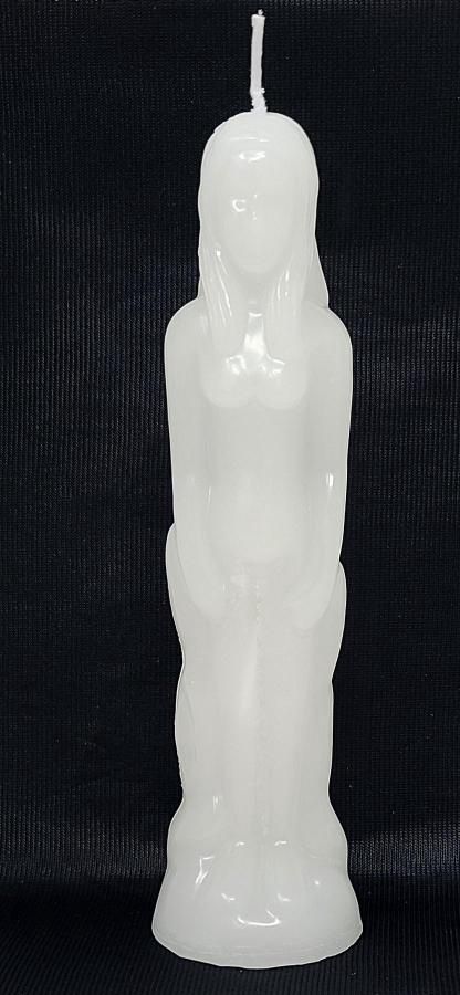Female Figure Candle - White