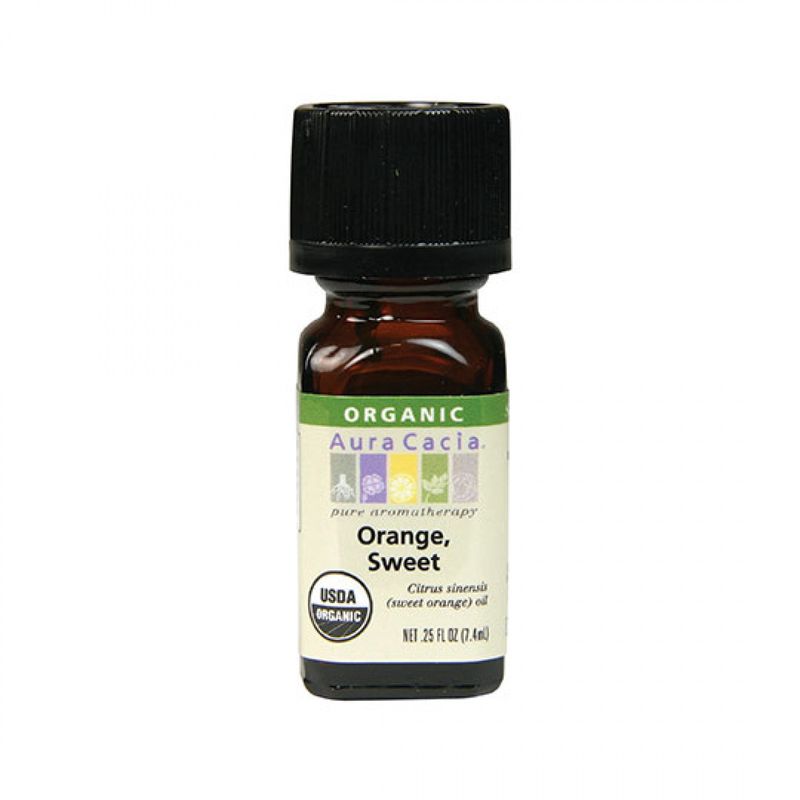 Organic Sweet Orange essential oil, 0.25 fluid ounce