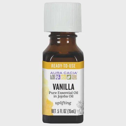 Vanilla essential oil (in jojoba oil) 0.5 fluid ounces