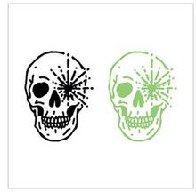 Glowing Skulls Tattoo pair