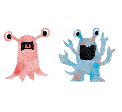 Glitter Monsters Tattoo pair