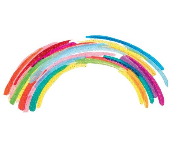 Glitter Rainbow Tattoo pair