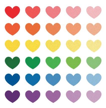 Glitter Hearts Tattoo pair