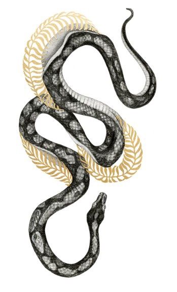 Shimmering Serpent Tattoo Pair