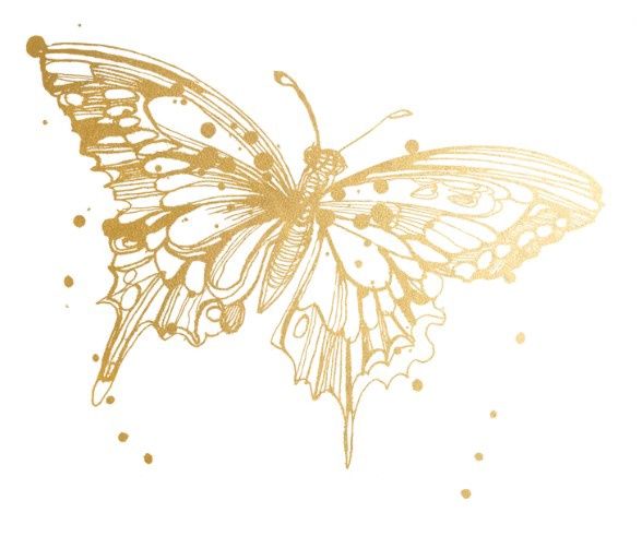 Gold Flit Tattoo pair