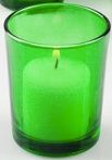 Green Glass Candle Holder