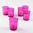 Pink Glass Candle Holder
