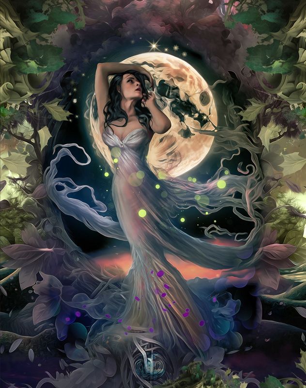 Alone with the Moon (Tapestry)