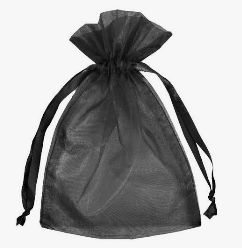 Black Organza 6" x 10"