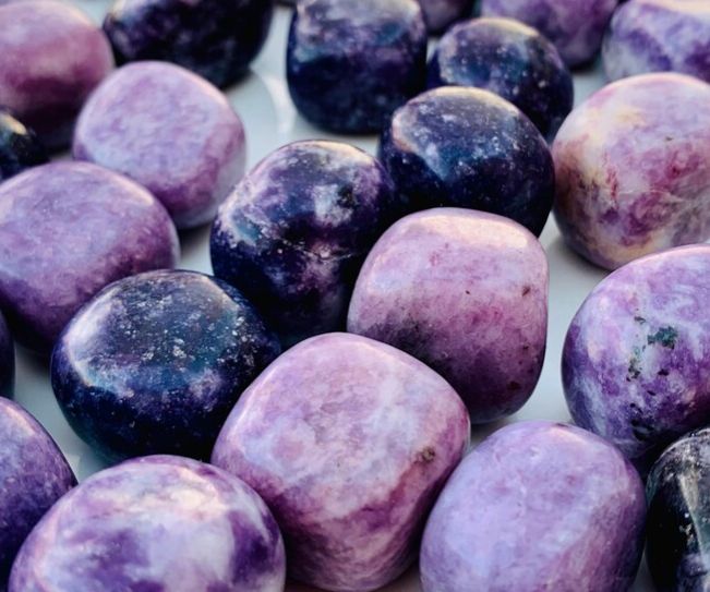 Lepidolite, Tumbled, 1 ounce