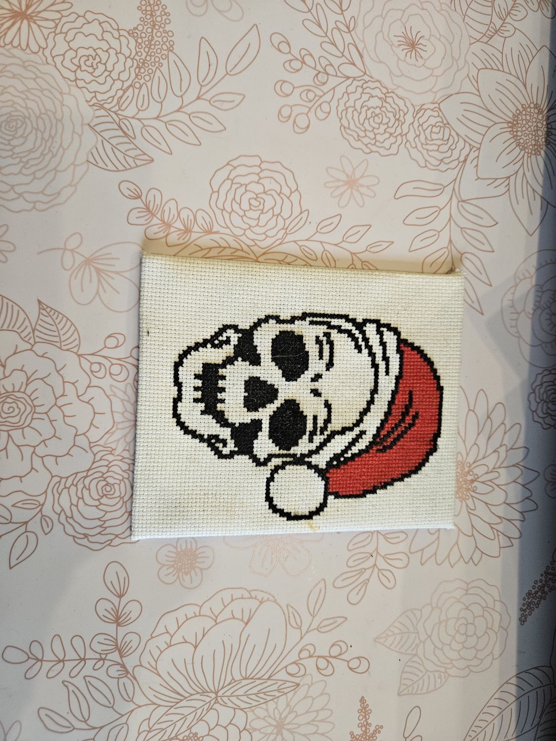 Santa Skull Cross-Stitch