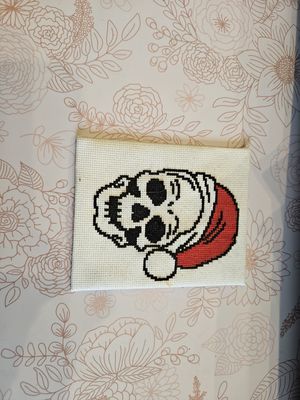 Santa Skull Cross-Stitch