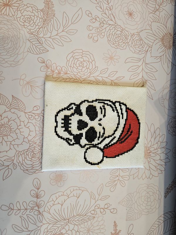 Santa Skull Cross-Stitch