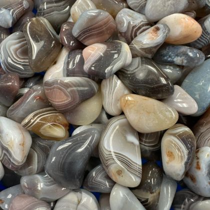 Botswana Agate, Tumbled Stone, 1 ounce