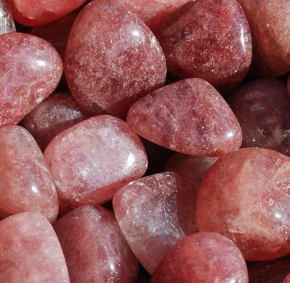 Strawberry Quartz, Tumbled Stone, 1 ounce