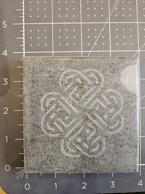 Celtic Knotwork Tile, 3.825 by 3.825 inch