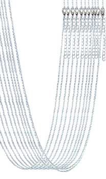 Silver Plated Brass Chain, 20 inch