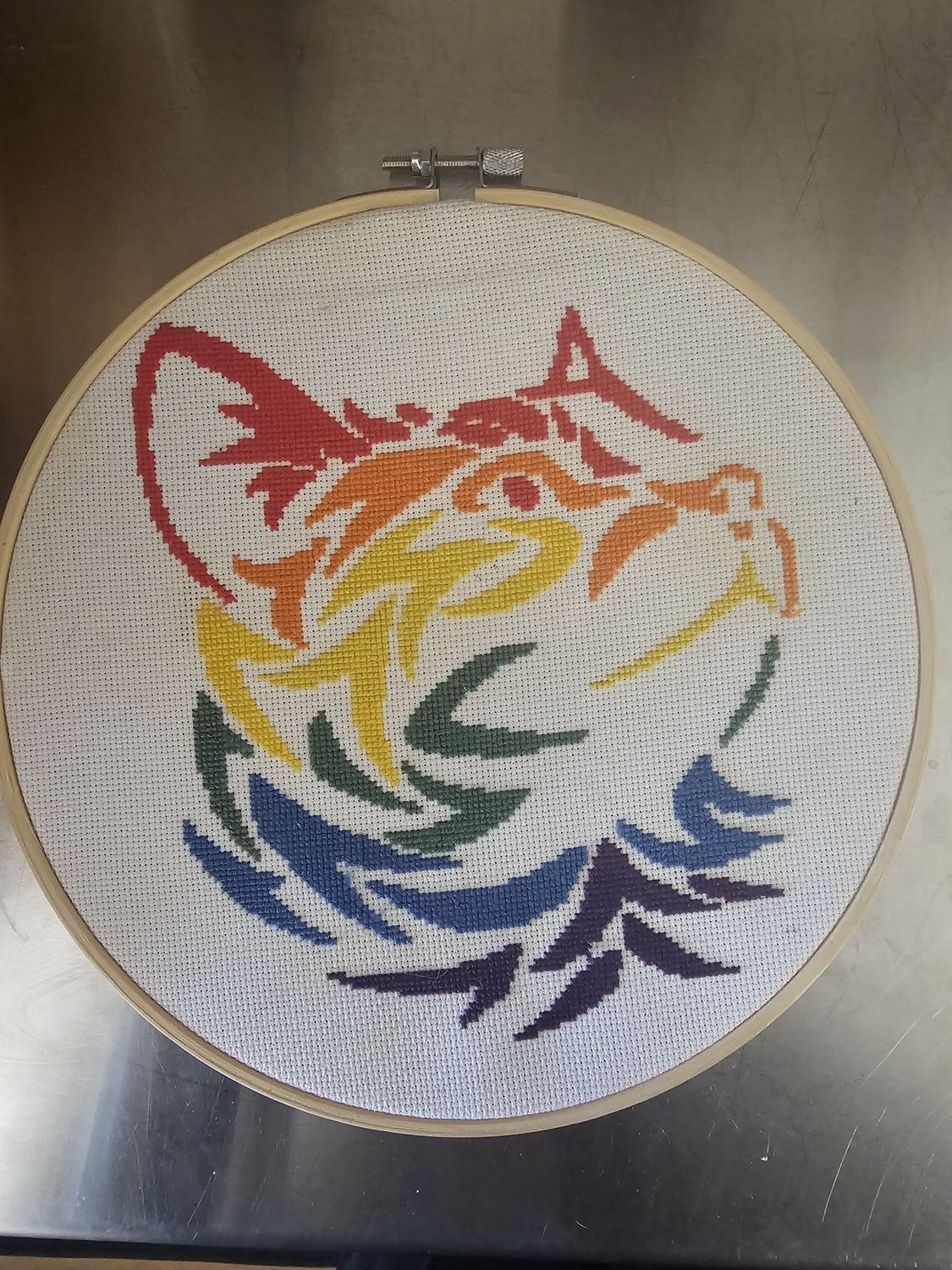 Rainbow Cat Cross Stitch
