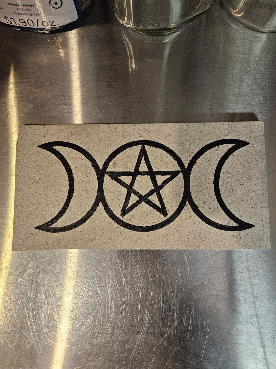 Triple Moon with Pentacle Tile