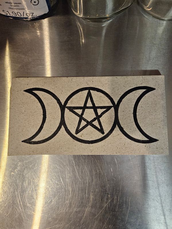 Triple Moon with Pentacle Tile