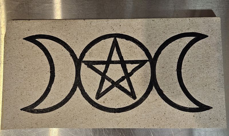 Triple Moon with Pentacle Tile