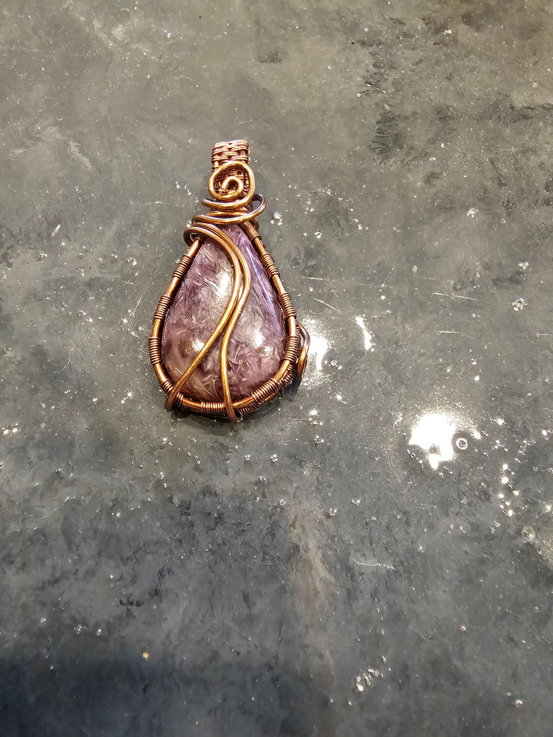 Wire Wrapped Charoite