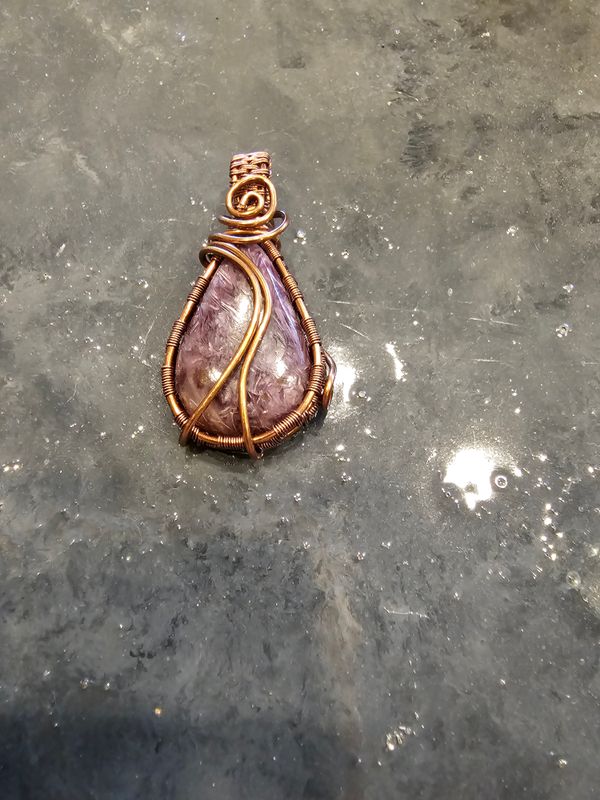 Wire Wrapped Charoite
