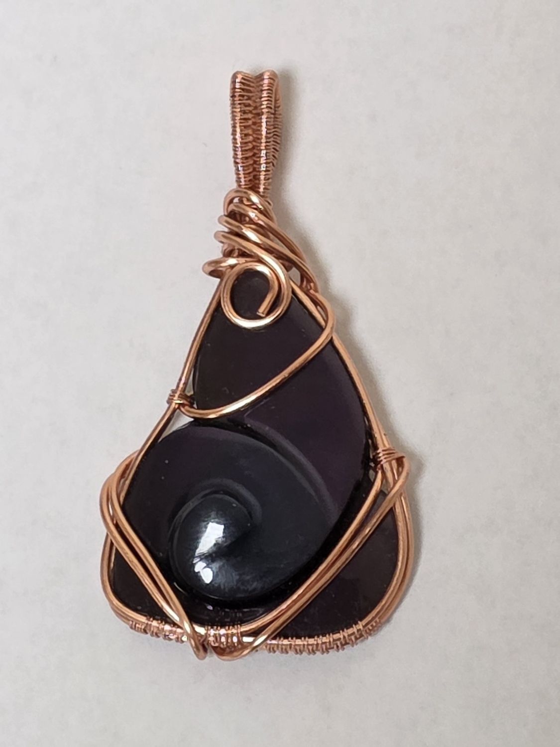 Wire Wrapped Rainbow Obsidian