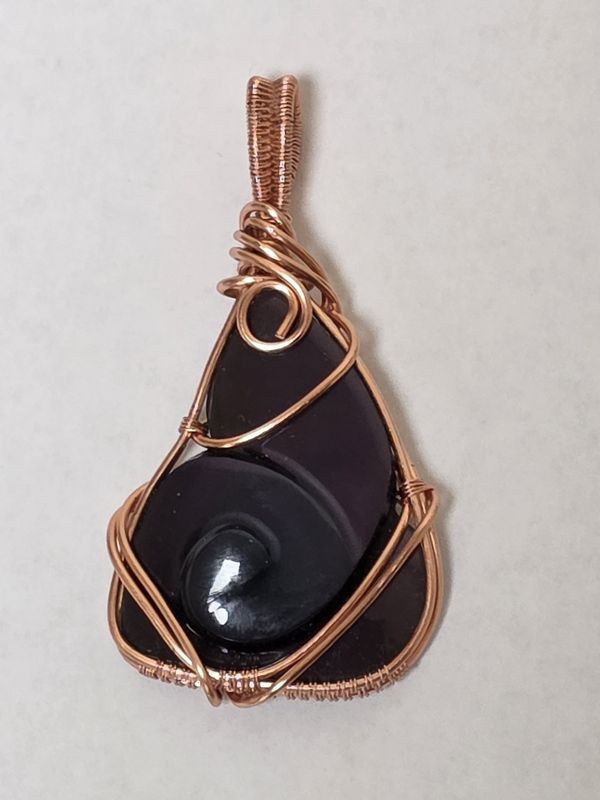 Wire Wrapped Rainbow Obsidian