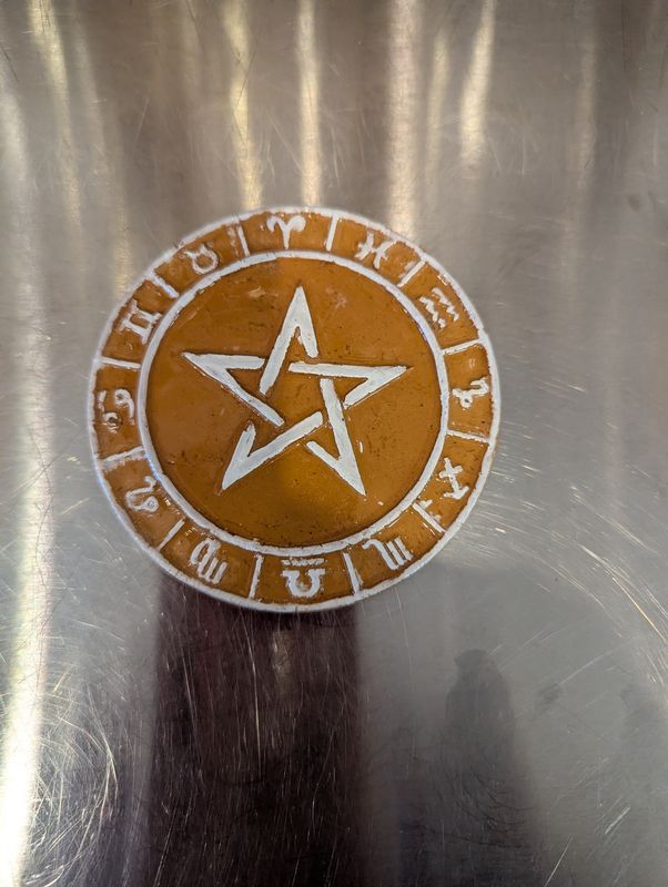 Pentagram Clay Altar Plate