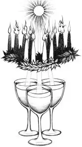 Three Crowns and Three Chalices Card