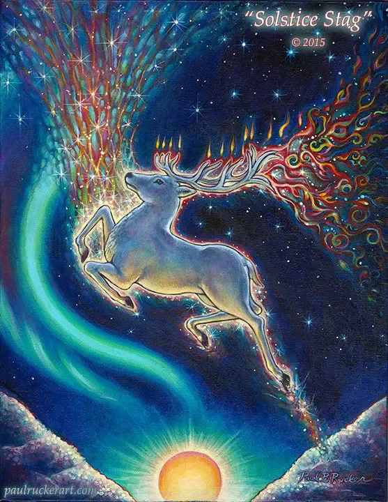 Solstice Stag Magnet - Vertical