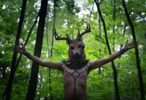 Deer God in the Forest Magnet - Horizontal