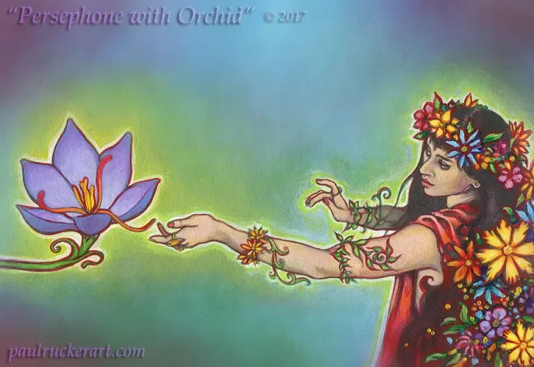 Persephone with Orchid Magnet - Horizontal