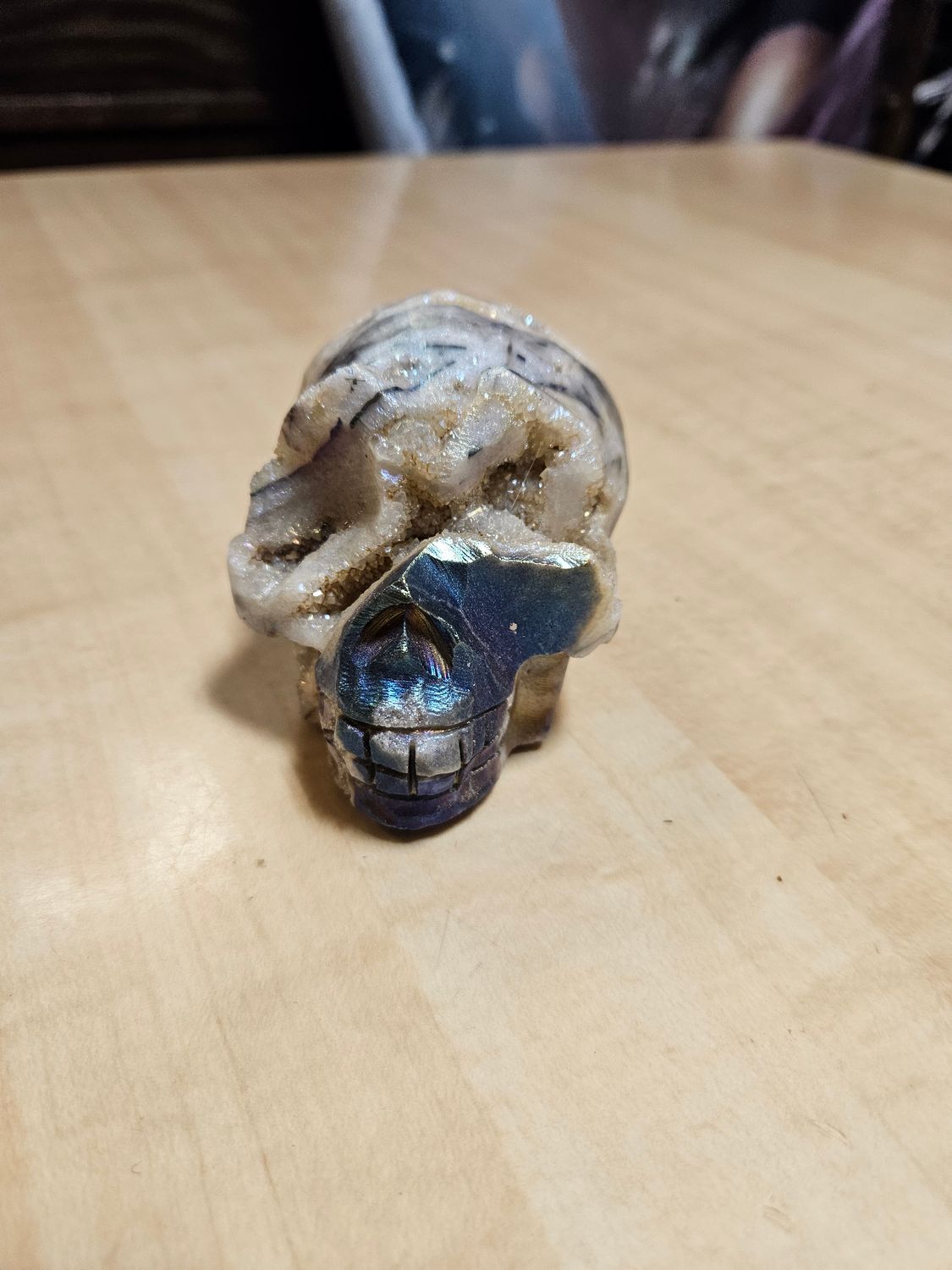 Druzy Aura Sphalerite Skull