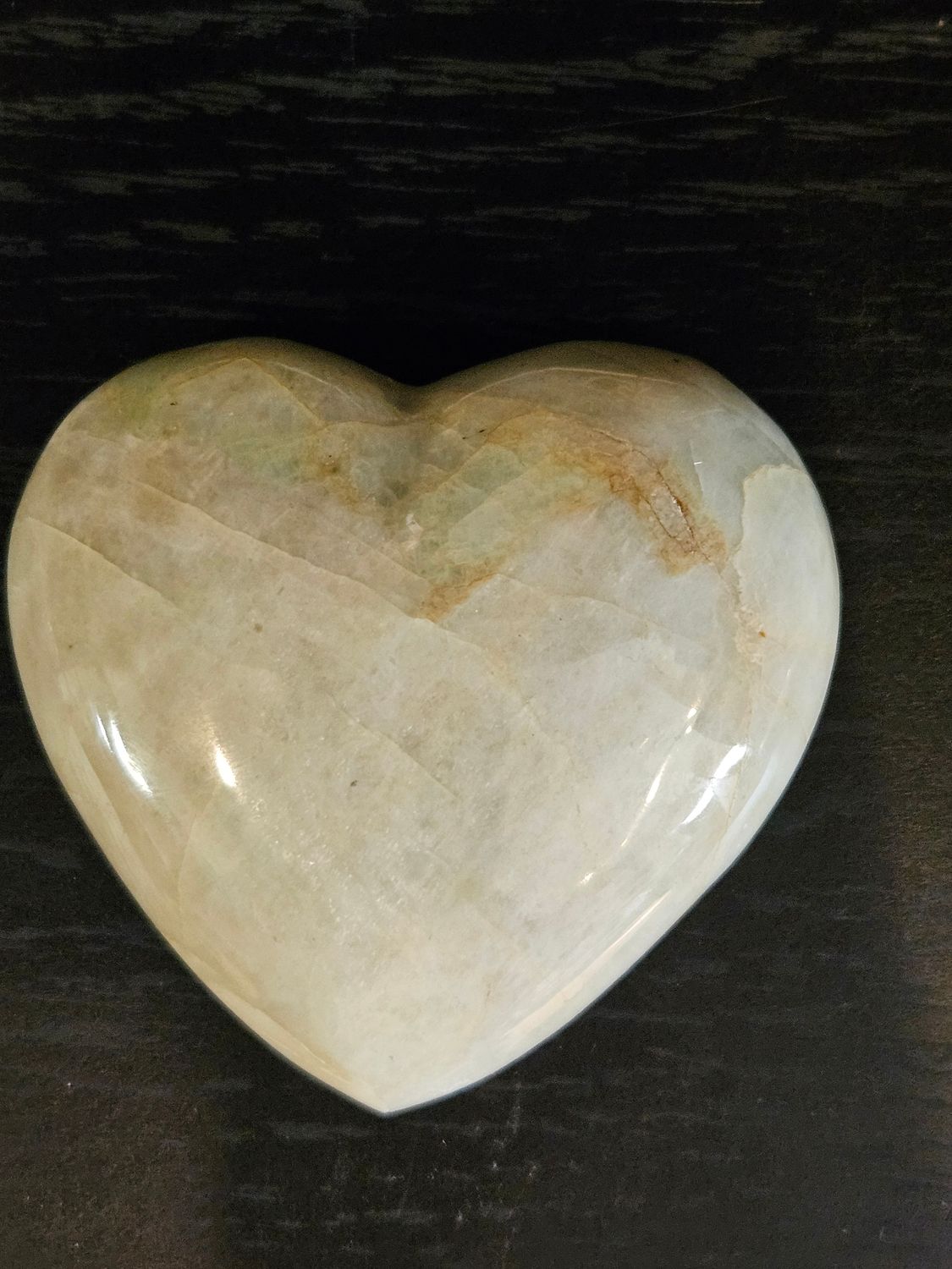 Green Moonstone Heart