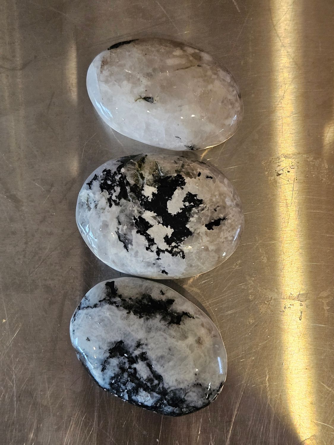 Rainbow Moonstone Palm Stone