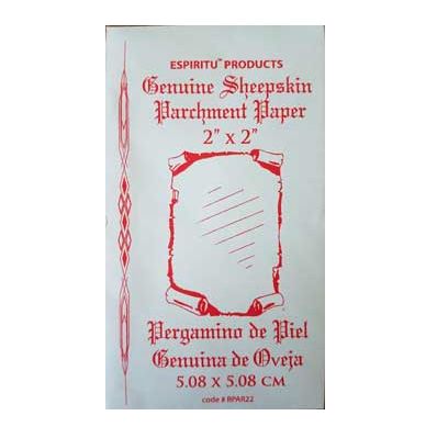 Two inch square Sheep Skin parchment paper