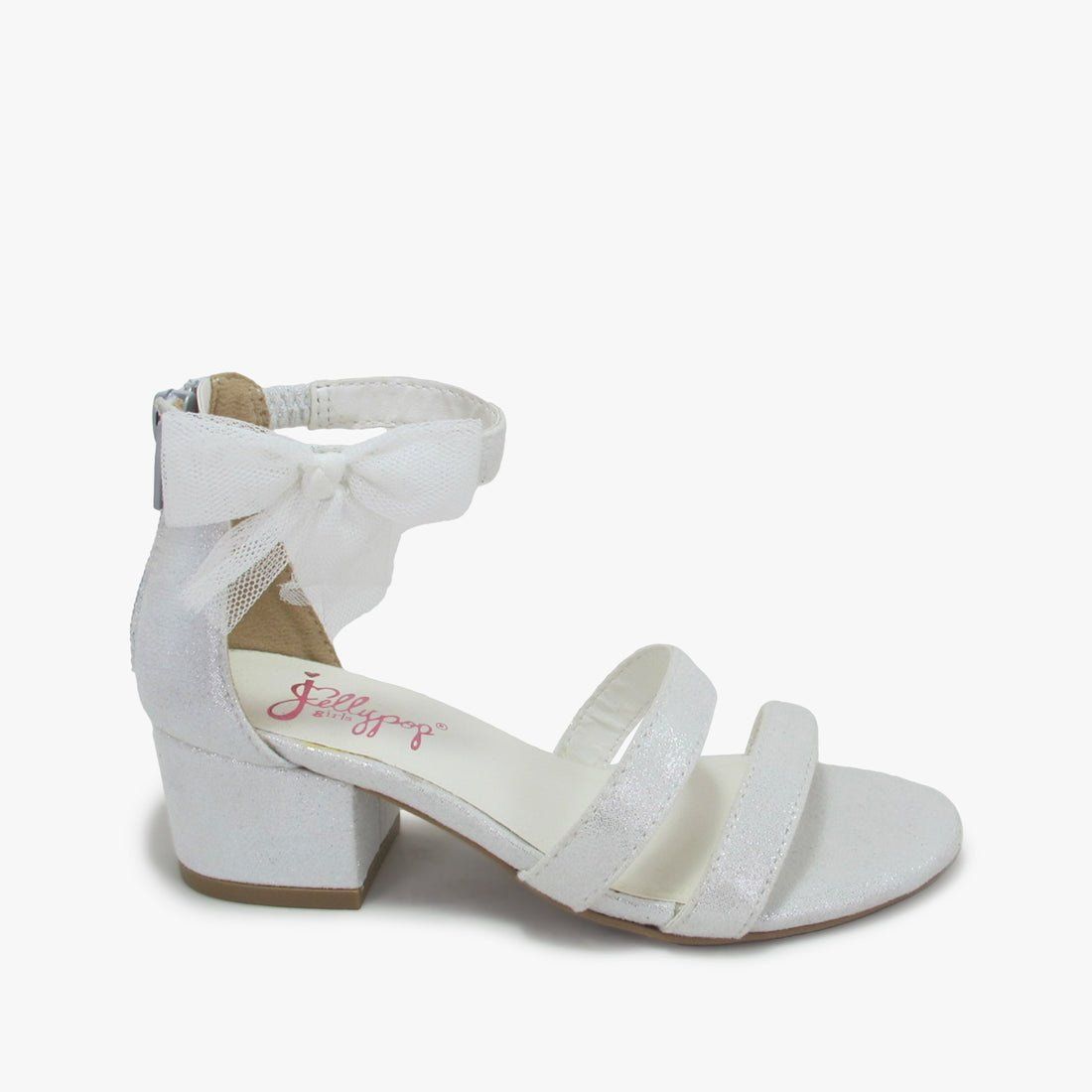 Lil Bonnie Bell, Color: White Metallic Fabric, Size: 5