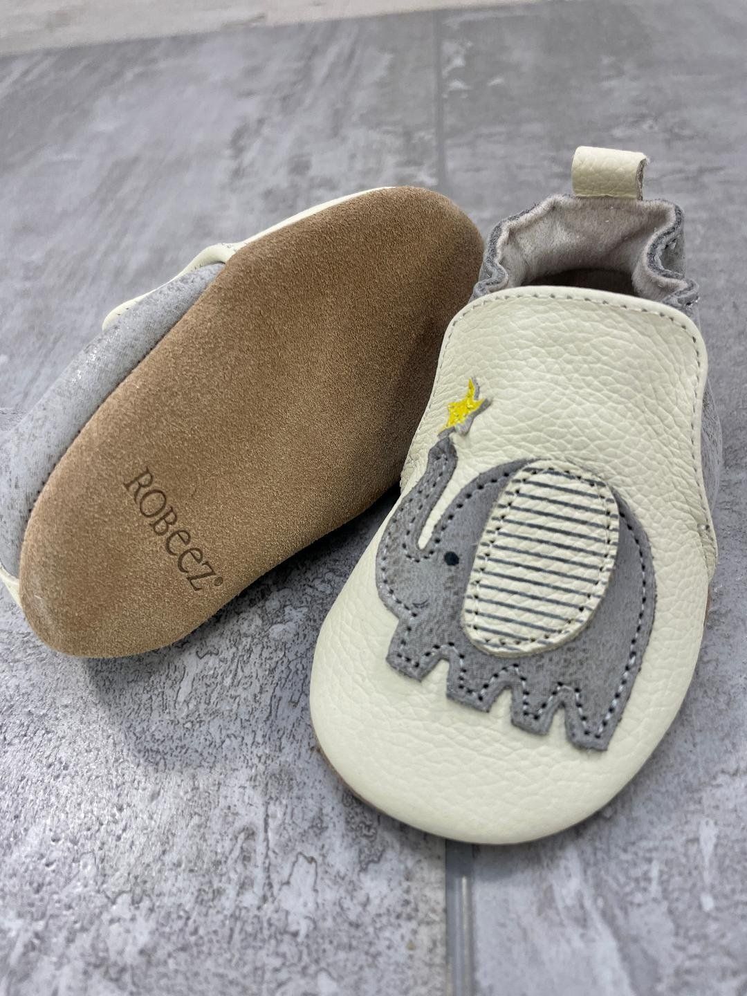 SOFT SOLE BOY, Color: IVORY ELEP, Size: 0-6 M