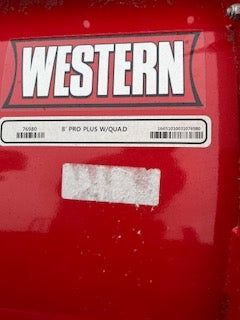 Western 8&#39; Pro Plus plow