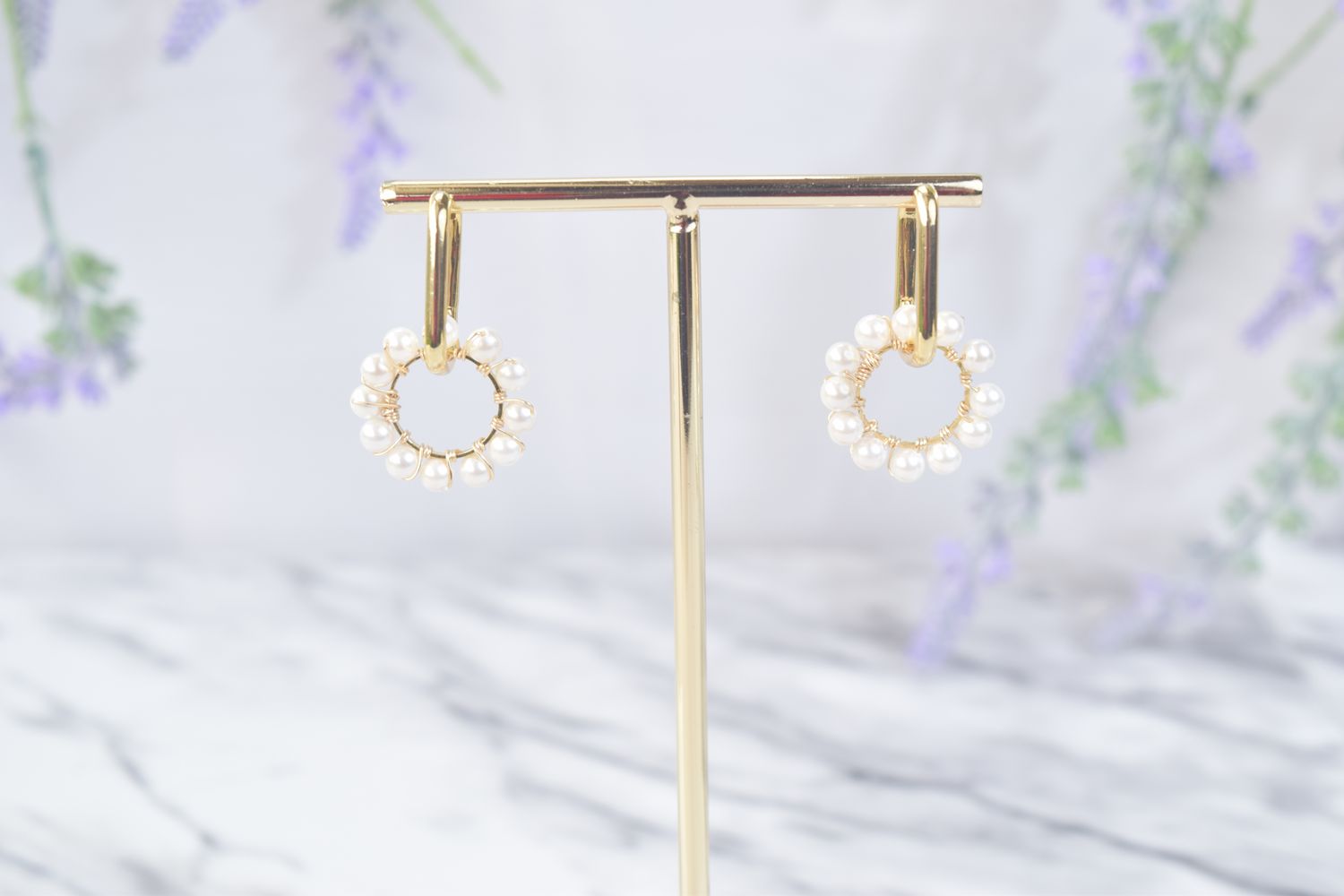 Coronas de Perlas en Dorado