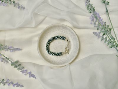 Pulsera Kumihimo Verde-Azul
