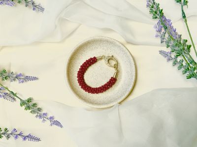Pulsera Kumihimo Roja