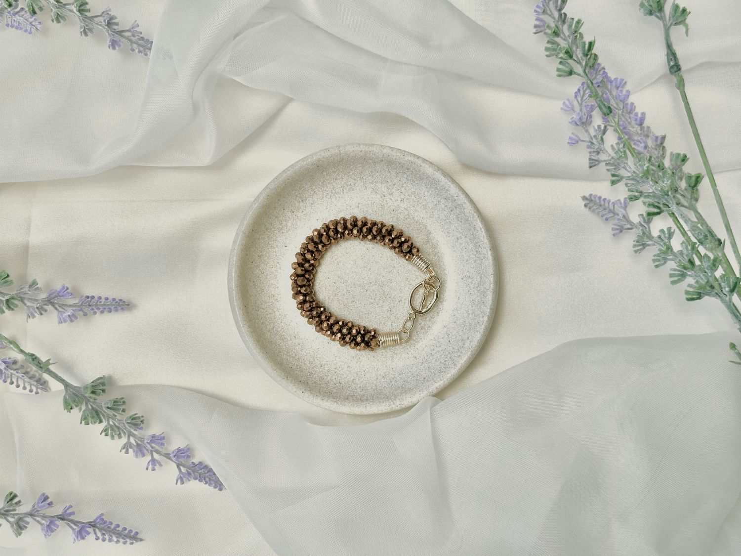 Pulsera Kumihimo Café