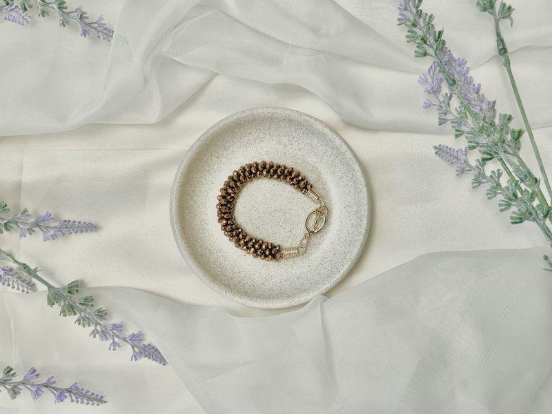 Pulsera Kumihimo Café