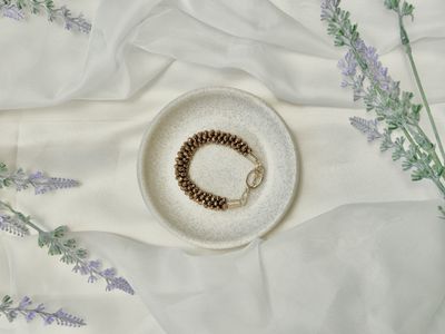 Pulsera Kumihimo Café